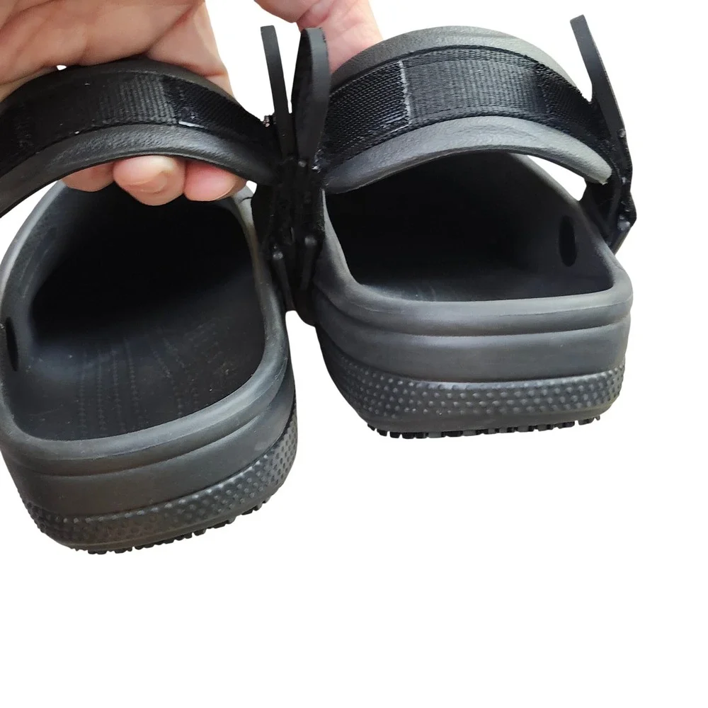 Crocs Classic All-Terrain Clog Black Adjustable Strap M 5 W 7‎ Slip On Rugged